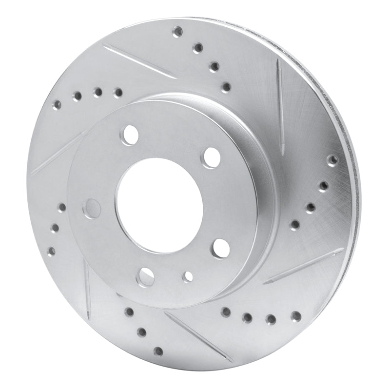 R1 Concepts R1 82-90 Volvo 760 Series Front Right Drilled & Slotted Silver Brake Rotor