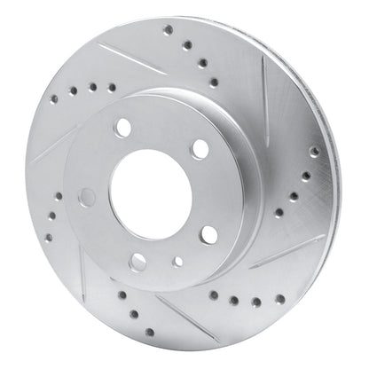 R1 Concepts R1 82-90 Volvo 760 Series Front Right Drilled & Slotted Silver Brake Rotor
