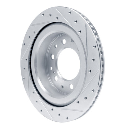 R1 Concepts R1 2022-2025 Lexus LX600 Rear Left Drilled & Slotted Silver Brake Rotor