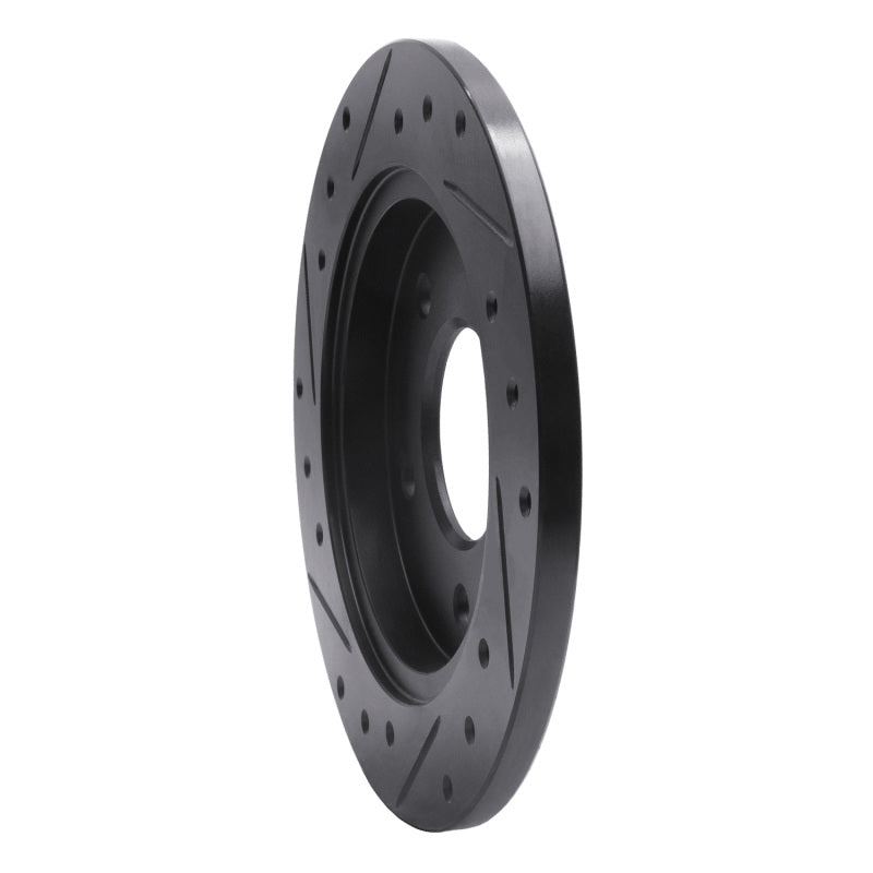 R1 Concepts R1 88-94 Buick Regal Rear Right Drilled & Slotted Black Brake Rotor