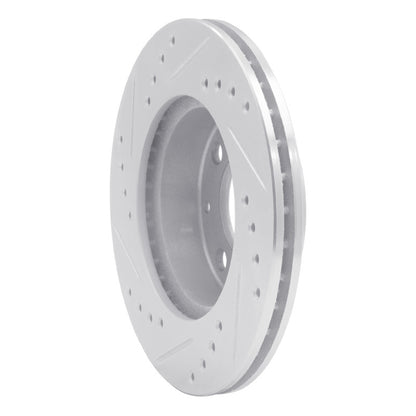 R1 Concepts R1 82-83 Honda Civic Hatchback Front Right Drilled & Slotted Silver Brake Rotor