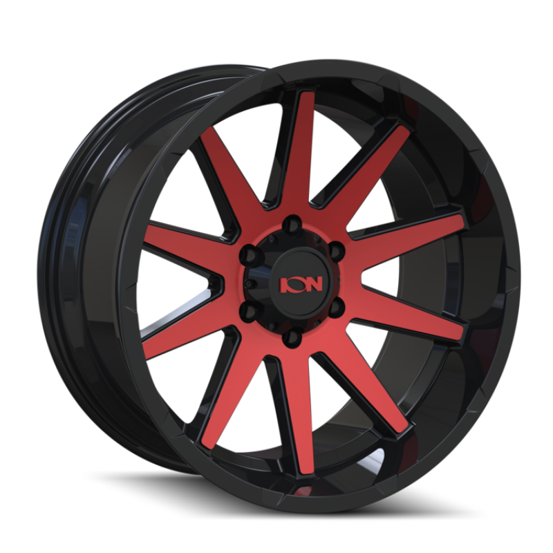 ION Wheels ION Type 143 20x9 / 8x170 BP / 18mm Offset / 125.2mm Hub Gloss Black/Red Machined Wheel