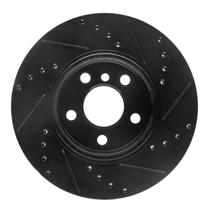 R1 Concepts R1 14-21 Mini Cooper (Excl Clubman) Front Left Drilled & Slotted Black Brake Rotor