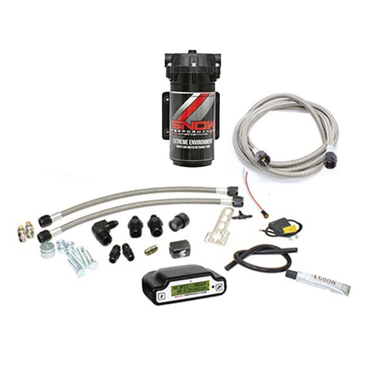 Snow Performance Stg 3 Boost Cooler EFI 2D MAP Prog Water Injection Kit (SS Brded Line/4AN) w/o Tank