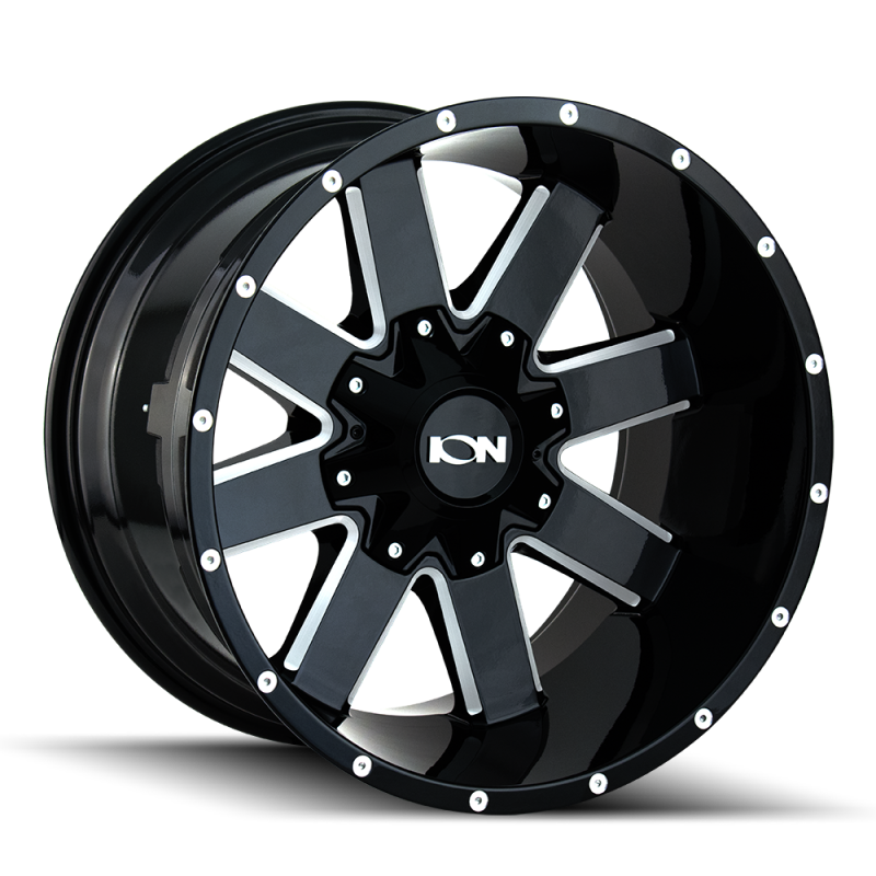 ION Wheels ION Type 141 20x12 / 5x127 BP / -44mm Offset / 87mm Hub Gloss Black Milled Wheel