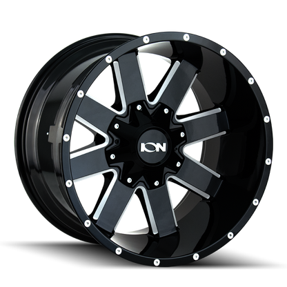 ION Wheels ION Type 141 20x12 / 5x127 BP / -44mm Offset / 87mm Hub Gloss Black Milled Wheel