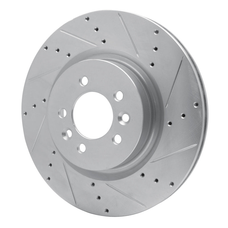 R1 Concepts R1 06-17 Land Rover Range Rover Front Right Drilled & Slotted Silver Brake Rotor