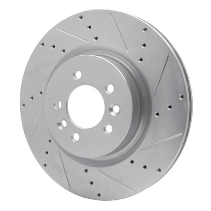 R1 Concepts R1 06-17 Land Rover Range Rover Front Right Drilled & Slotted Silver Brake Rotor