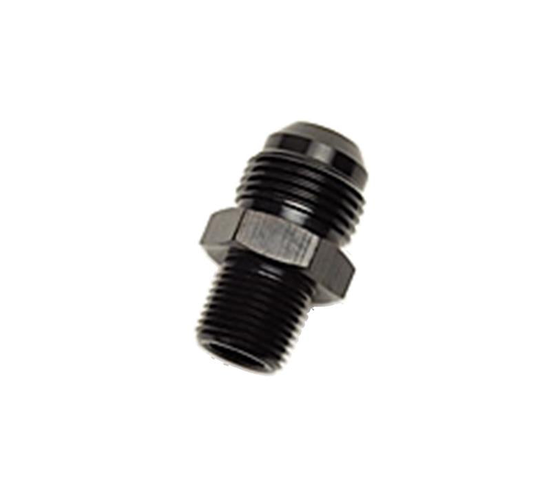 Russell Performance -10 AN to 3/8in NPT Straight Flare to Pipe (Black)