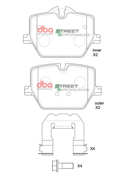 DBA 20-23 Toyota Supra (345mm Rear Rotor) SP Performance Rear Brake Pads