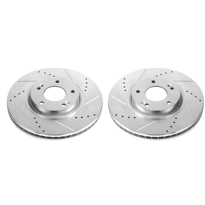 PowerStop Power Stop 06-11 Hyundai Azera Front Evolution Drilled & Slotted Rotors - Pair