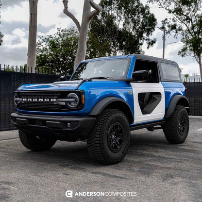 Anderson Composites 21-22 Ford Bronco 2DR Fiberglass Doors (Pair) w/ CF Inserts - Off Road