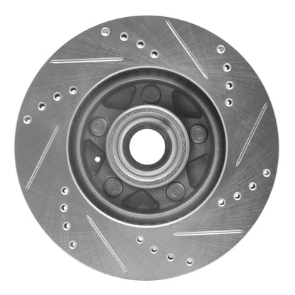 R1 Concepts R1 82-87 Volvo 740 Front Left Drilled & Slotted Silver Brake Rotor
