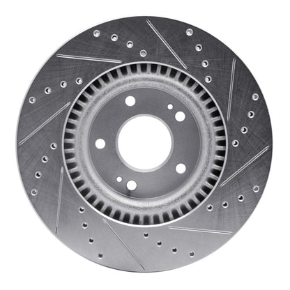 R1 Concepts R1 11-25 Hyundai TUCSON Front Left Drilled & Slotted Silver Brake Rotor
