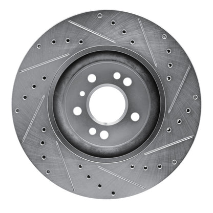 R1 Concepts R1 06-12 Mercedes-Benz ML350 Front Left Drilled & Slotted Silver Brake Rotor