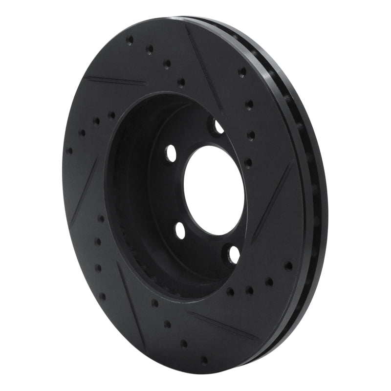 R1 Concepts R1 91-00 Ford Thunderbird Front Left Drilled & Slotted Black Brake Rotor