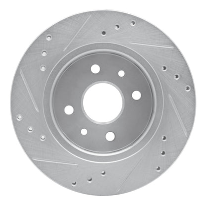 R1 Concepts R1 01-03 Kia SPECTRA Front Right Drilled & Slotted Silver Brake Rotor