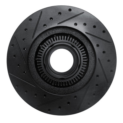 R1 Concepts R1 95-97 Ford Ranger (USA/Canada) Front Right Drilled & Slotted Black Brake Rotor
