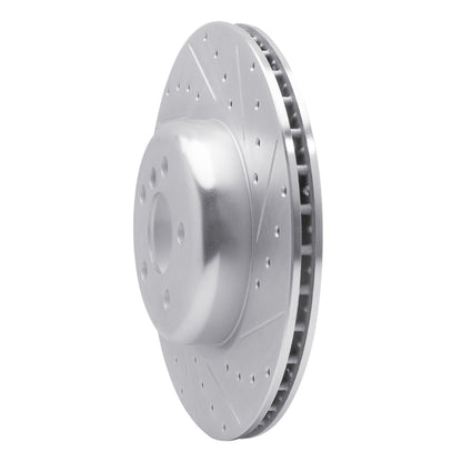 R1 Concepts R1 16-25 BMW 330e xDrive Rear Right Drilled & Slotted Silver Brake Rotor