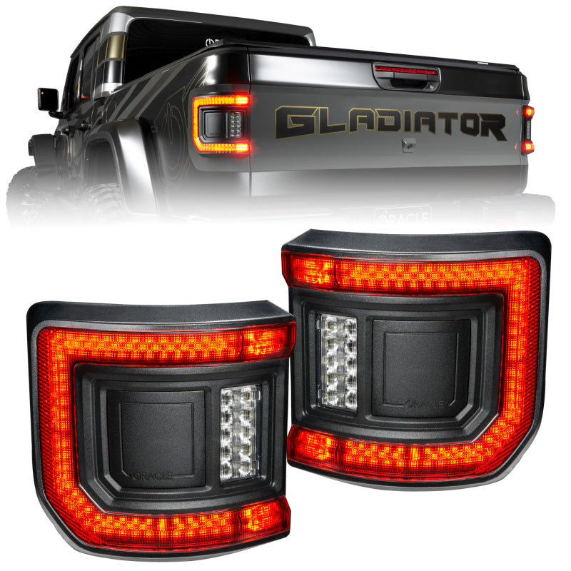 ORACLE Lighting Oracle 2020+ Jeep Gladiator JT Flush Mount LED Tail Lights - Tinted Lens