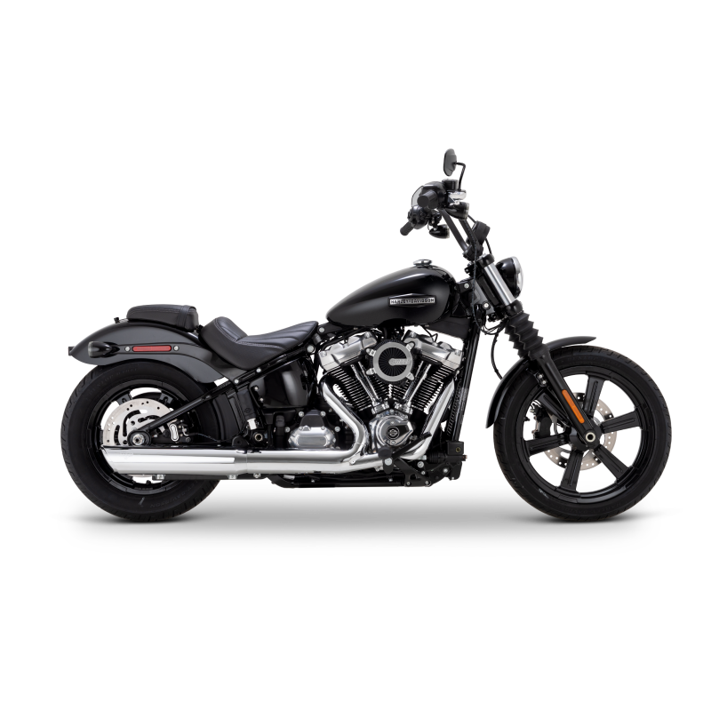 Vance and Hines Vance & Hines 2025+ HD Softail Twin Slash 4in Round Chrome Slip-On Exhaust
