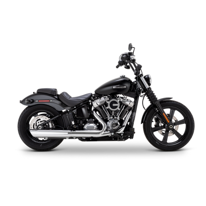Vance and Hines Vance & Hines 2025+ HD Softail Twin Slash 4in Round Chrome Slip-On Exhaust