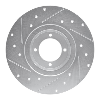 R1 Concepts R1 62-80 MG MGB Front Right Drilled & Slotted Silver Brake Rotor