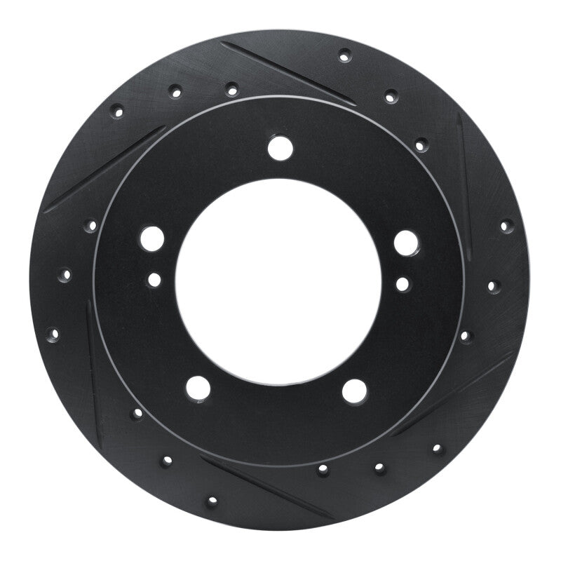 R1 Concepts R1 83-98 Chevrolet Tracker Front Right Drilled & Slotted Black Brake Rotor
