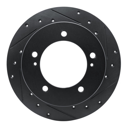 R1 Concepts R1 83-98 Chevrolet Tracker Front Right Drilled & Slotted Black Brake Rotor