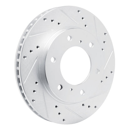 R1 Concepts R1 07-17 Mitsubishi Montero Sport (Mexico) Front Right Drilled & Slotted Silver Brake Rotor