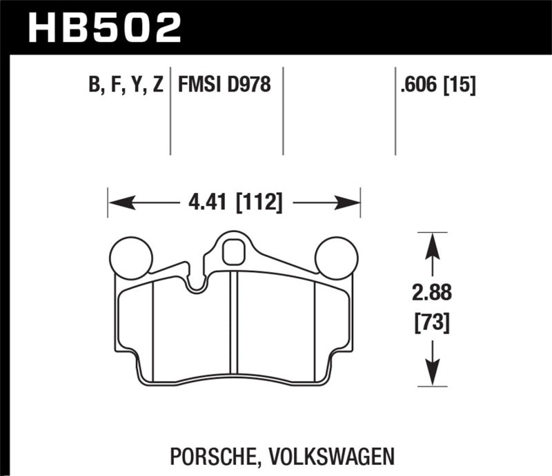 Hawk Performance Hawk Porsche / Volkswagen HPS Street Rear Brake Pads