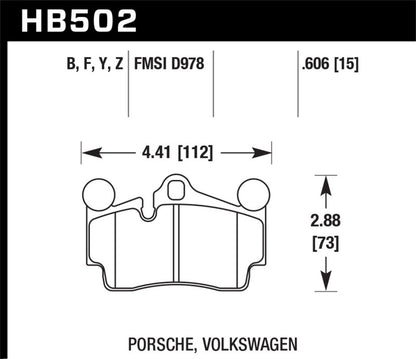Hawk Performance Hawk Porsche / Volkswagen HPS Street Rear Brake Pads