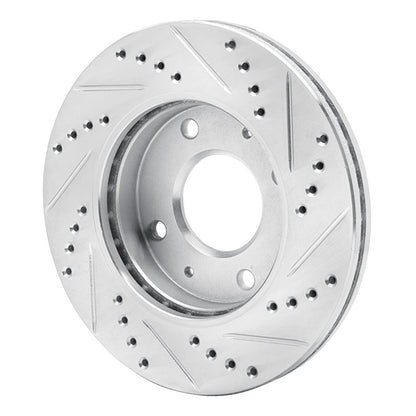 R1 Concepts R1 01-03 Hyundai SONATA Front Left Drilled & Slotted Silver Brake Rotor