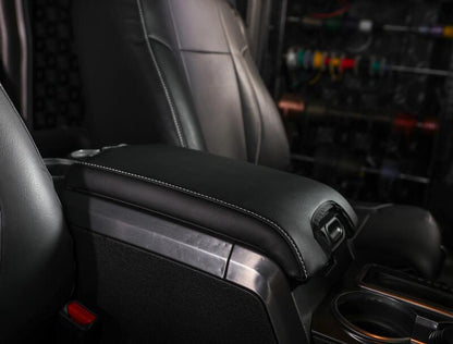 PRP Seats PRP 10-14 Ford Raptor  Center Console Cover- Black with Silver Stitch