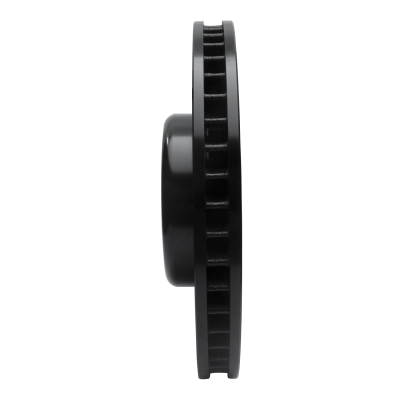 R1 Concepts R1 10-18 BMW 550I Left Front Drilled & Slotted Black Brake Rotor