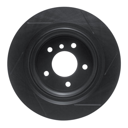 R1 Concepts R1 95-02 BMW M3 Rear Right Slotted Black Brake Rotor