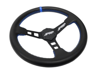 PRP Seats PRP Deep Dish Leather Steering Wheel - Blue