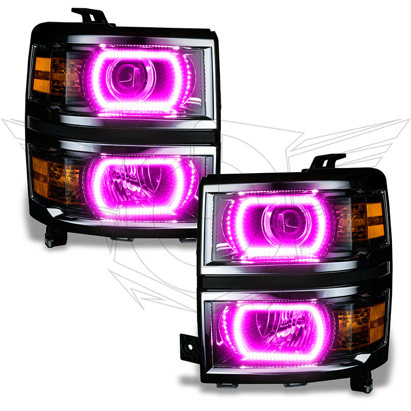 ORACLE Lighting Oracle Chevrolet Silverado 14-15 Halo Kit Projector Style - ColorSHIFT