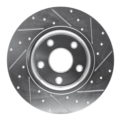 R1 Concepts R1 12-20 Chrysler Town & Country Rear Left Drilled & Slotted Silver Brake Rotor
