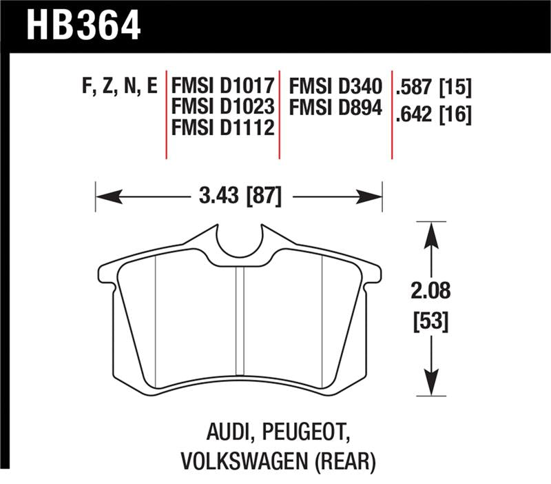 Hawk Performance Hawk HPS Street Brake Pads