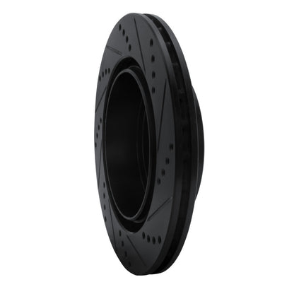 R1 Concepts R1 03-06 Mitsubishi Lancer Rear Left Drilled & Slotted Black Brake Rotor