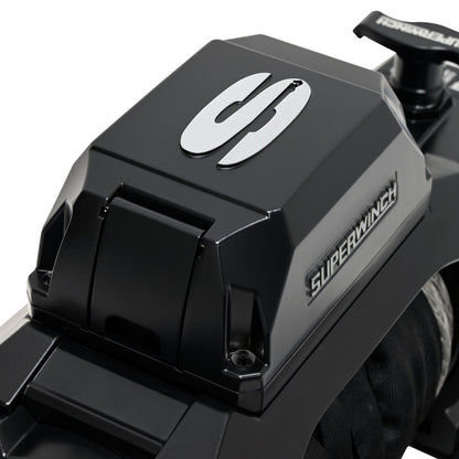 Superwinch 12000 LBS 12V DC 3/8in x 80ft Synthetic Rope SX12SR Winch - Semi Gloss Black