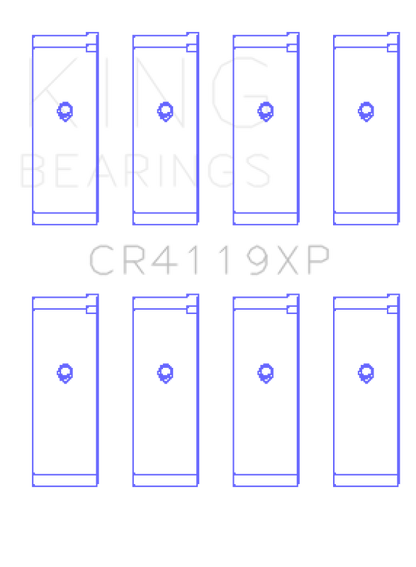 King Engine Bearings King Mitsubishi 4G91/4G92/4G93 16V (Size 0.25mm) XP - Series Performance Rod Bearing Set
