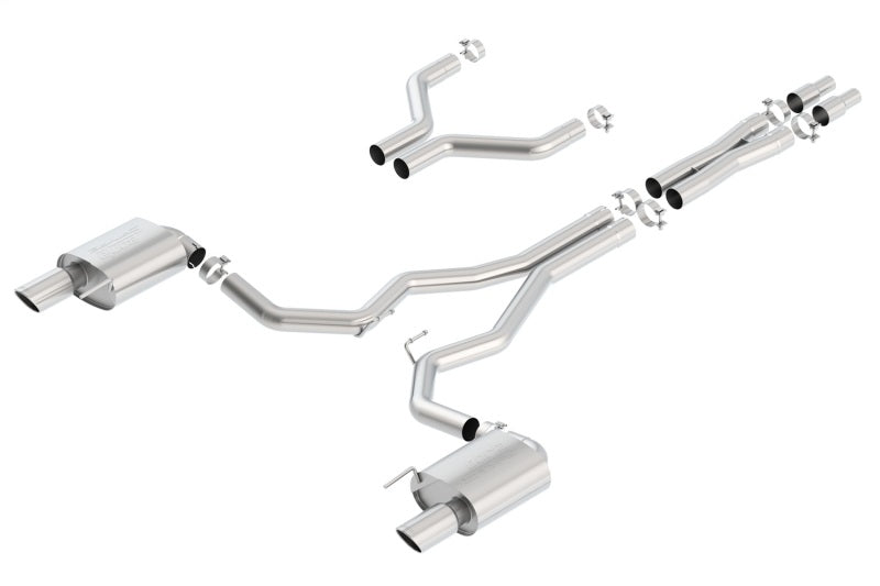 Borla S-Type Cat-Back 15-17 Ford Mustang GT 5.0L V8 MT/AT 3in pipe 4in tip