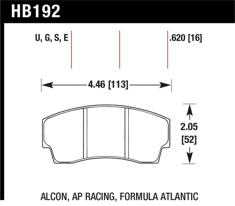 Hawk Performance Hawk AP Racing CP4567 / CP5040-10/11/12/13S4 / CP5100 / CP5108 / CP6760 DTC-70 Race Brake Pads