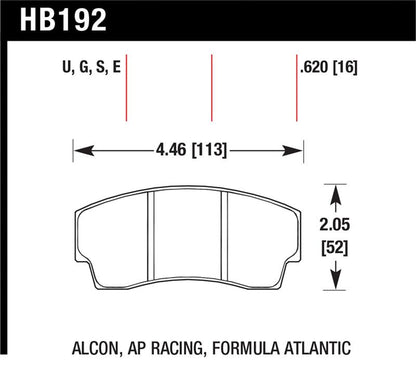Hawk Performance Hawk AP Racing CP4567 / CP5040-10/11/12/13S4 / CP5100 / CP5108 / CP6760 DTC-70 Race Brake Pads