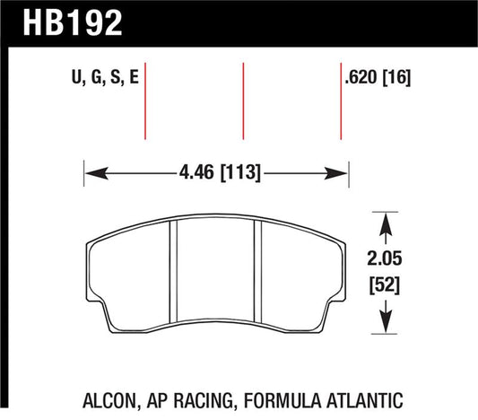 Hawk Performance Hawk AP Racing CP4567 / CP5040-10/11/12/13S4 / CP5100 / CP5108 / CP6760 DTC-70 Race Brake Pads