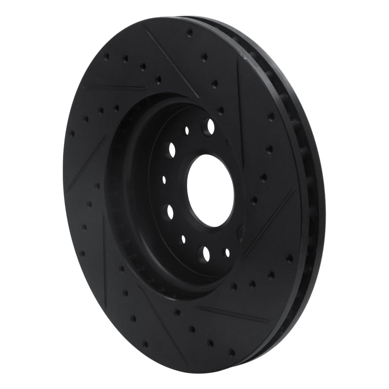 R1 Concepts R1 17-25 Buick Enclave Front Left Drilled & Slotted Black Brake Rotor