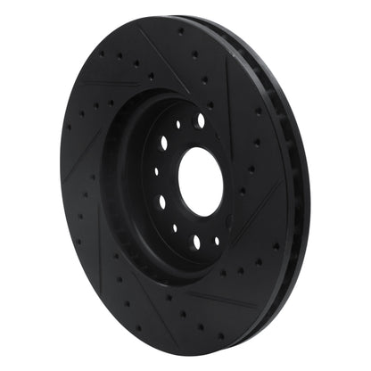 R1 Concepts R1 17-25 Buick Enclave Front Left Drilled & Slotted Black Brake Rotor