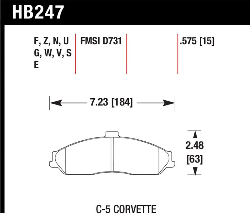 Hawk Performance Hawk 97-12 Corvette/01-04 Z06/05-09 Z51/05-06 Pontiac GTO Blue 9012 Race Front Brake Pads